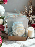 Fresh Linen Rose Pillar Candle